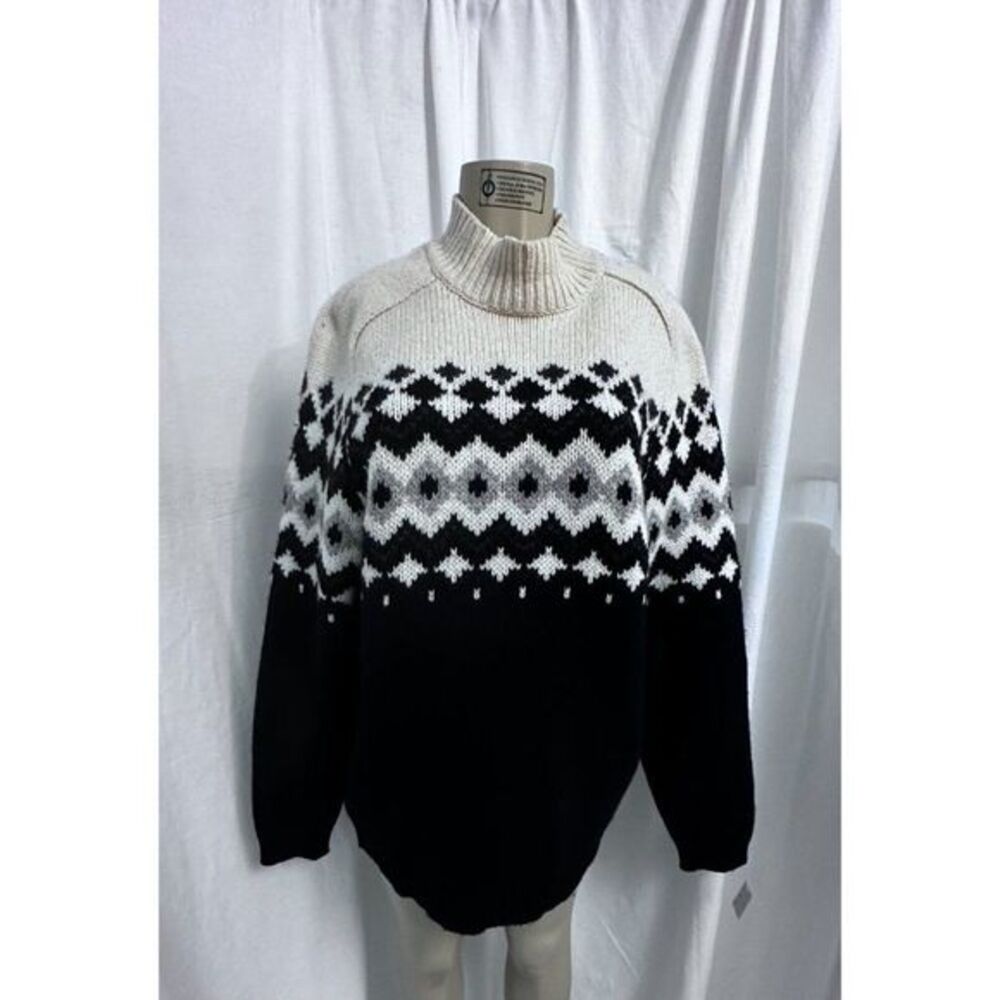 VTG Eddie Bauer Men’s 100% Lambs Wool Pullover Sweater  Hong Kong SIZE LT #1179